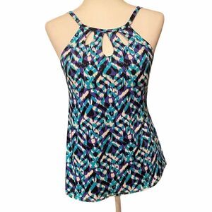 Caribbean Joe Tankini Top Sz 10 Swim Top